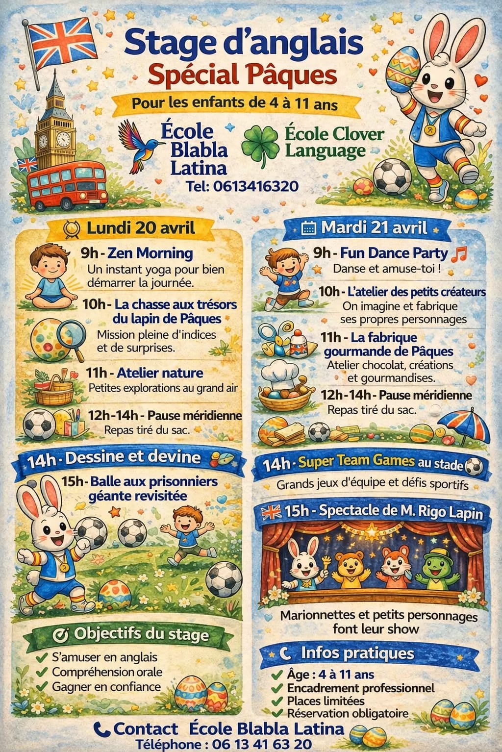 Stage d'anglais spécial Pâques à Pézenas – École Blabla Latina